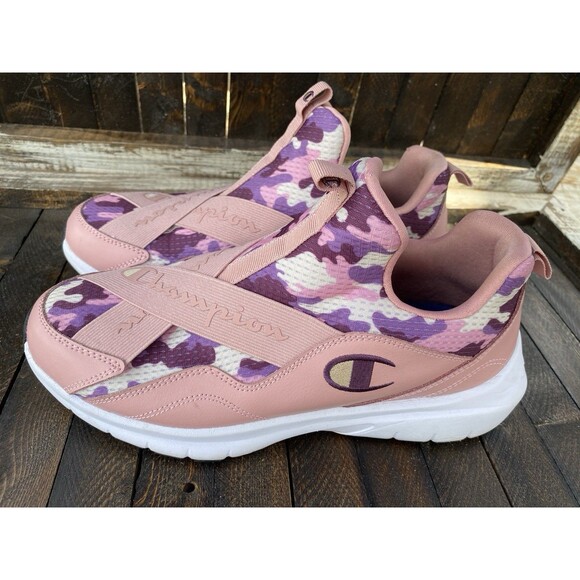 Champion Women Champion Women\'s Sz 9 Lady Legend V Over Pink Camo Slip-on Sneaker